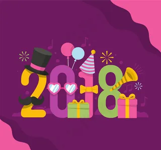 2018节日元素,免抠元素