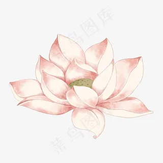 水墨荷花元素