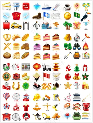 生活百科图标,免抠元素