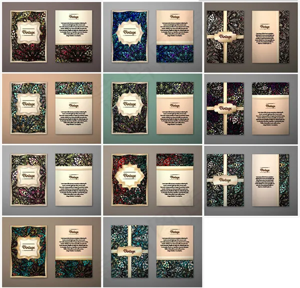 花纹邀请函设计eps,ai矢量模版下载