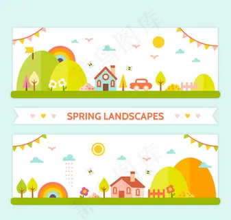 春季风景banner