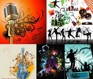 音乐人物创意矢量