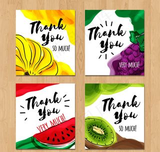 水果感谢卡片