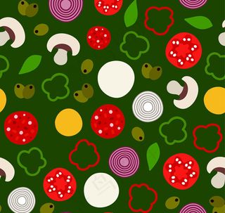 披萨原料无缝背景