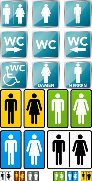 男女卫生间标识