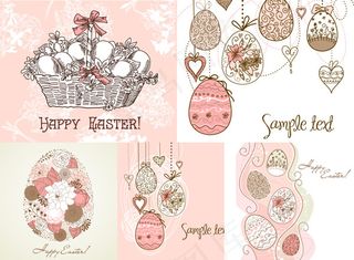 手绘复活节图案