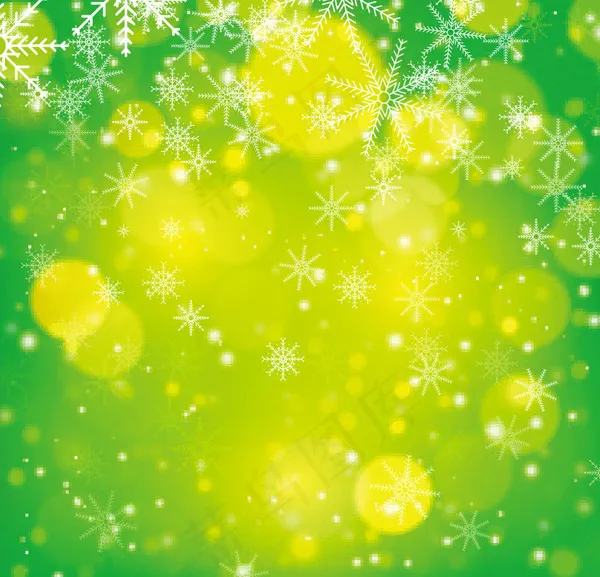 绿色雪花光斑背景eps,ai矢量模版下载