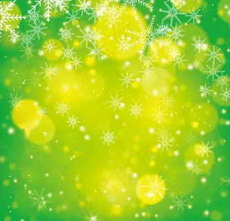 绿色雪花光斑背景