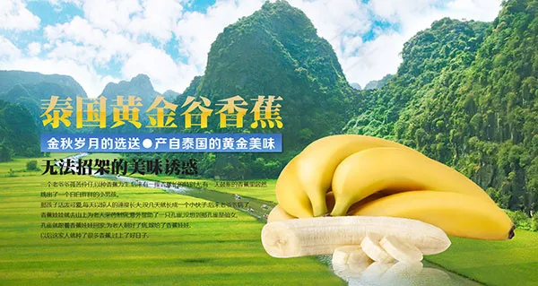 淘宝香蕉海报psd模版下载