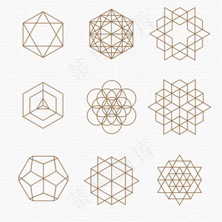 棕色线条几何图案