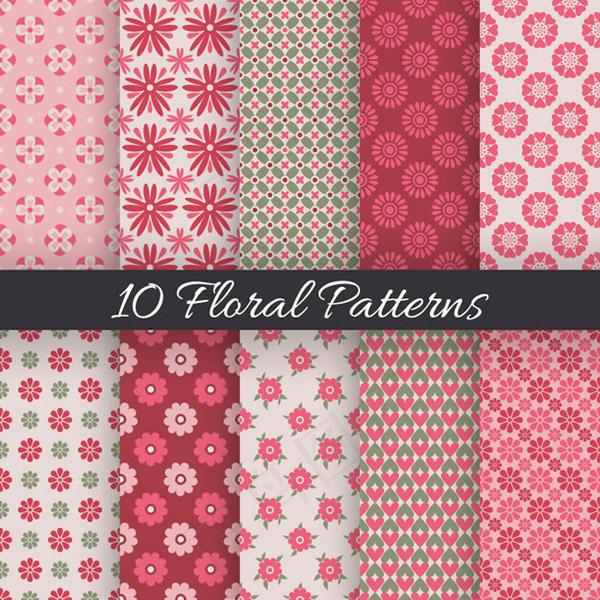 清新花朵无缝背景