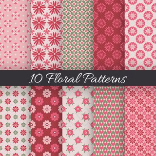 清新花朵无缝背景