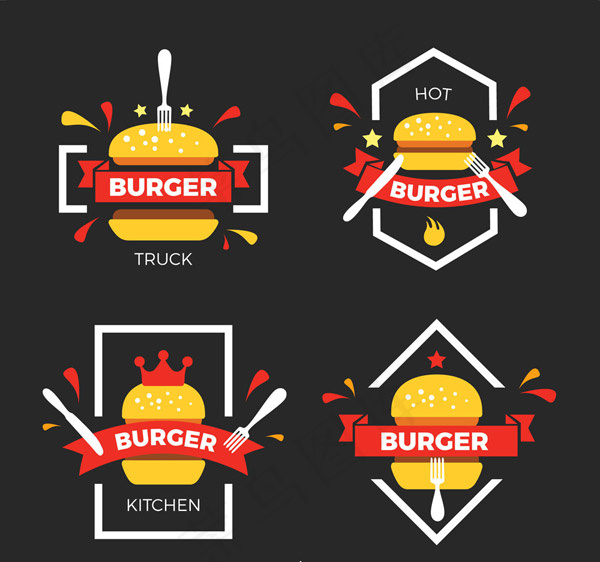 汉堡包标志矢量