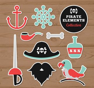 海盗元素贴纸