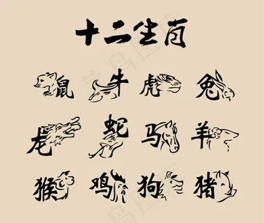 十二生肖矢量 十二生肖矢量