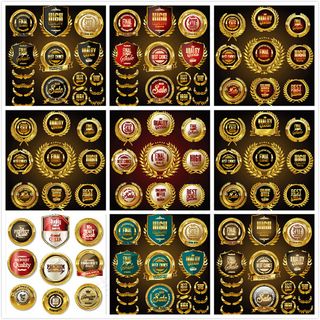 精美品质标签,免抠元素