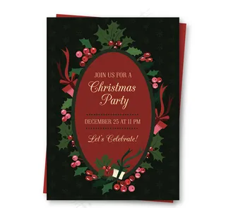 枸骨圣诞派对传单