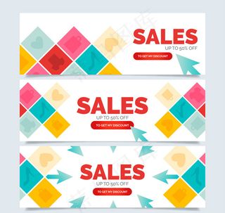 菱形格促销banner