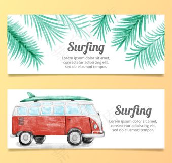 旅行车元素banner 旅行车元素banner