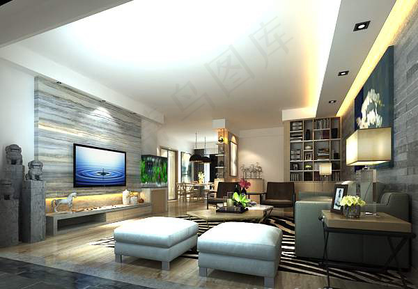 现代客厅模型