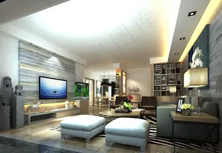 现代客厅模型