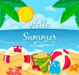 夏季沙滩度假风景