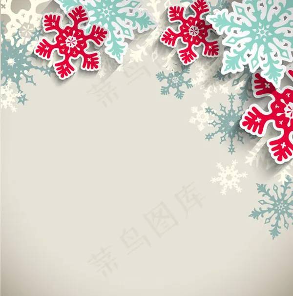 雪花剪贴画背景eps,ai矢量模版下载