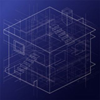 房子线条透视图矢