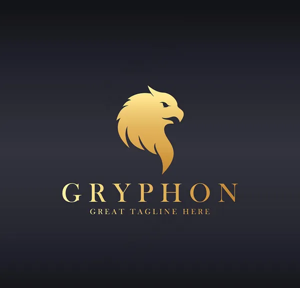 金色老鹰logoeps,ai矢量模版下载