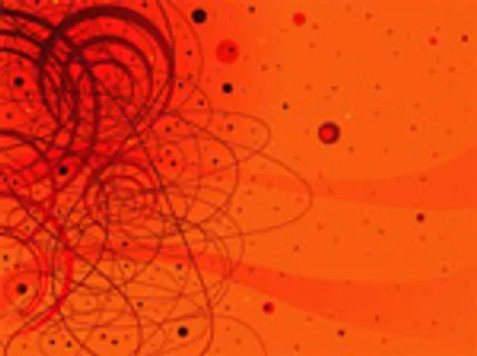 凌乱线条与圆点元素