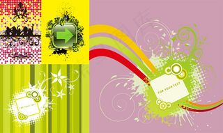 矢量花纹元素矢