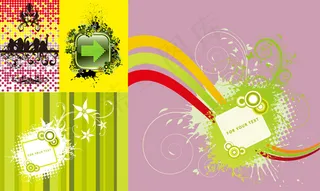 矢量花纹元素矢