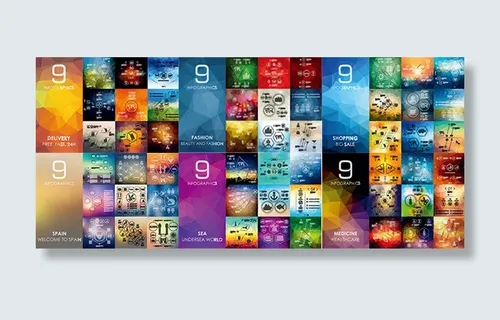 图标元素几何背景