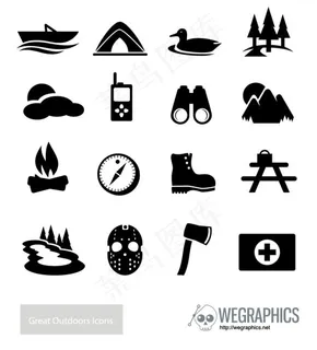 户外图标矢量,免抠元素