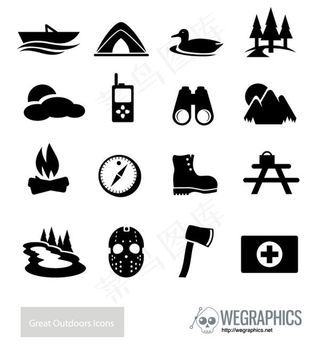 户外图标矢量,免抠元素