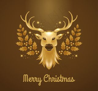 矢量驯鹿圣诞