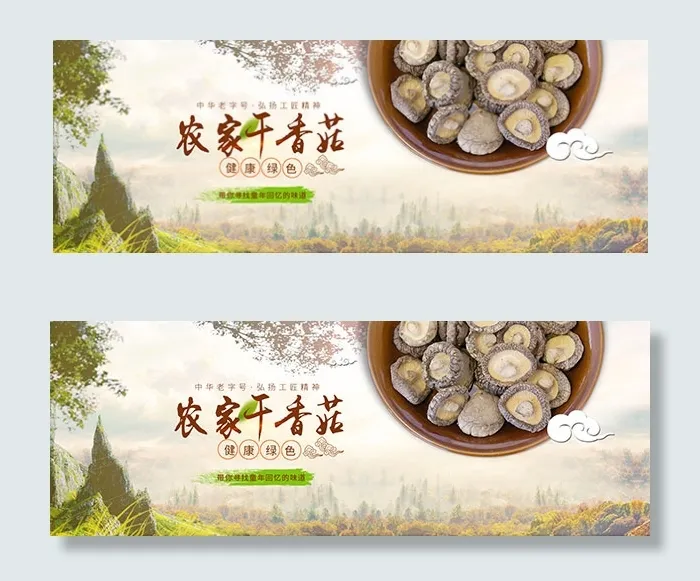 淘宝土特产干香菇psd模版下载