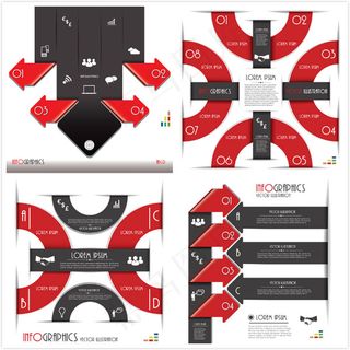 箭头元素信息图表