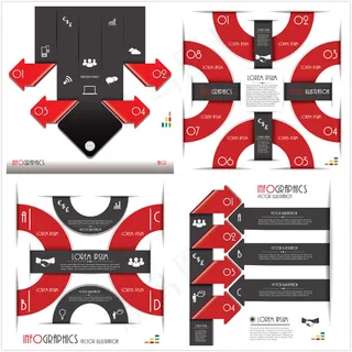 箭头元素信息图表