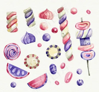 紫色和粉色糖果 紫色和粉色糖果