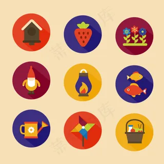 9款园艺图标,免抠元素