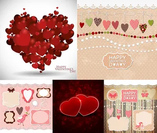 红色心形与边框