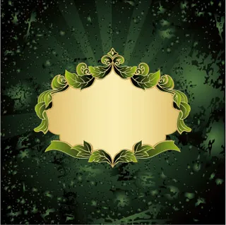 树叶组成的边框