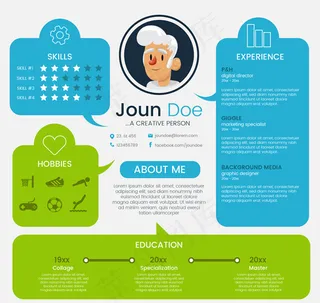 语言气泡简历模板