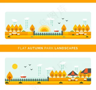 公园风景banner