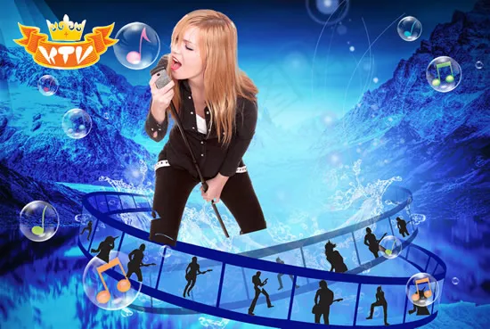 KTV麦霸K歌海报(4843X3244(DPI:200))psd模版下载