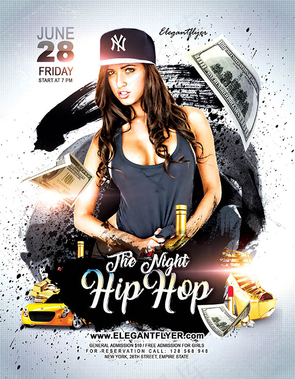 酒吧嘻哈夜海报