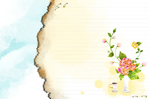 韩风时尚花纹6(3000X2000(DPI:300))psd模版下载
