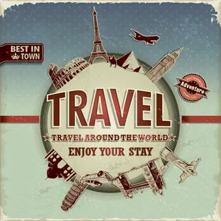 世界名胜矢量图