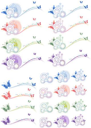 花纹与蝴蝶元素